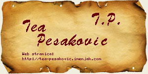 Tea Pešaković vizit kartica